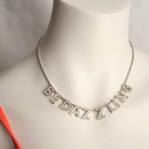 NWT Kate Spade BE DAZZLING Silvertone Necklace - Picture 1 of 3